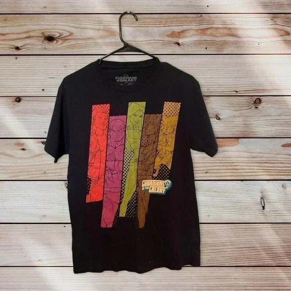 MARVEL GUARDIANS OF THE GALAXY SIZE SMALL BLACK T SHIRT - Picture 1 of 3